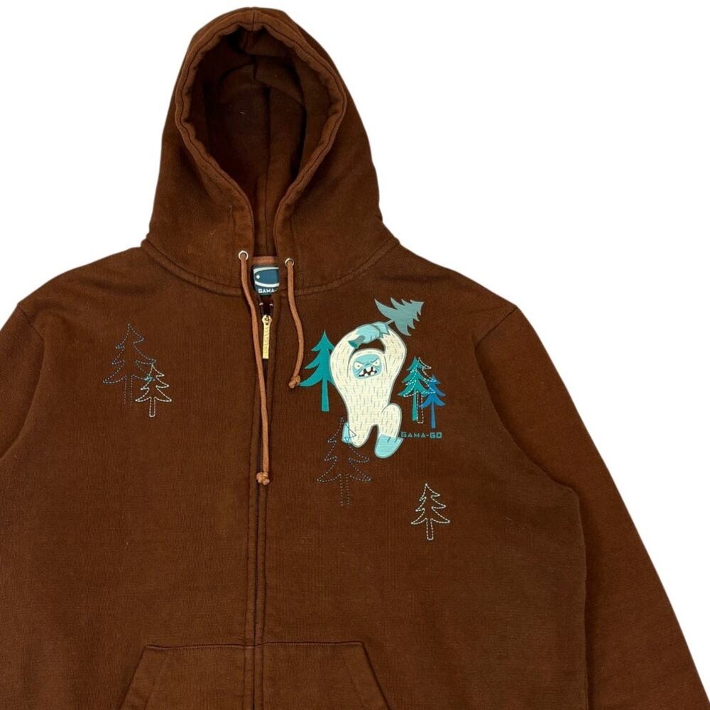 Vintage Gama Go Hoodie Embroidered Full Zip Men's Large 2006 Limited Edition y2k